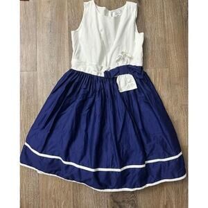 Gymboree Girls Dress - Size 12 - Blue & White - VGUC Dressed UP